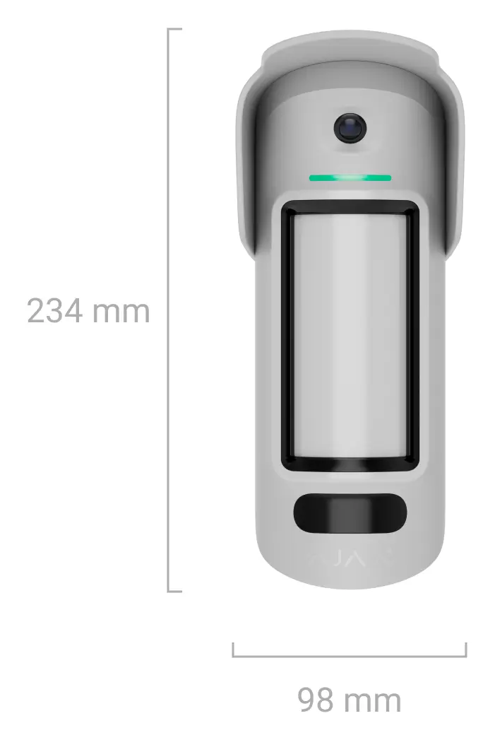 Ajax CurtainCam Outdoor HighMount (PhOD) Jeweller Kablosuz Dış Ortam Fotoğraf Doğrulamalı Perde Dedektör — görsel 3