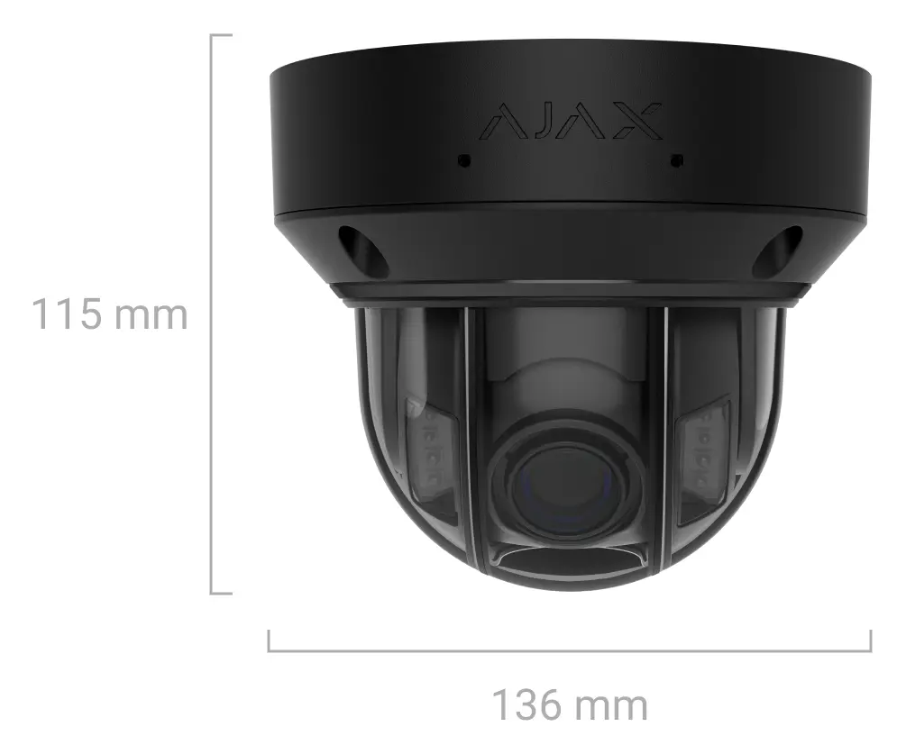 Ajax DomeCam HLVF (5 Mp) IP Dome Kamera — görsel 4