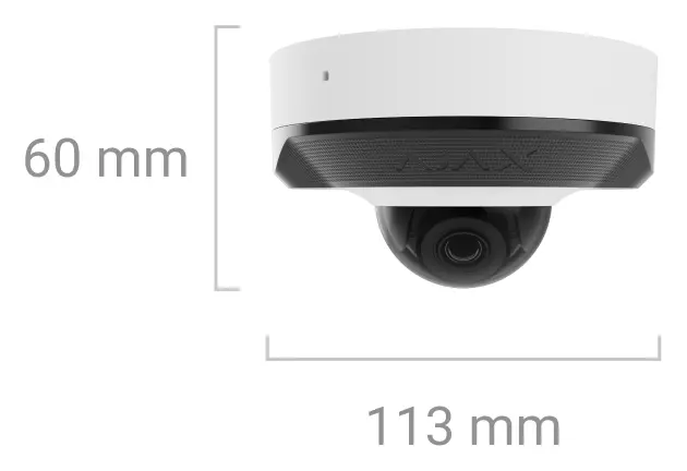 Ajax DomeCam Mini (8 Mp/2.8 mm) IP Dome Kamera — görsel 4