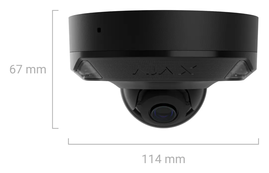 Ajax DomeCam Mini HL (5 Mp/2.8 mm) IP Dome Kamera — görsel 4