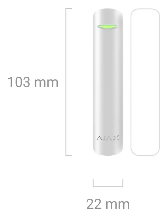 Ajax DoorProtect Plus U Jeweller Kablosuz Manyetik Kontak (Darbe ve Eğim Sensörlü) — görsel 4
