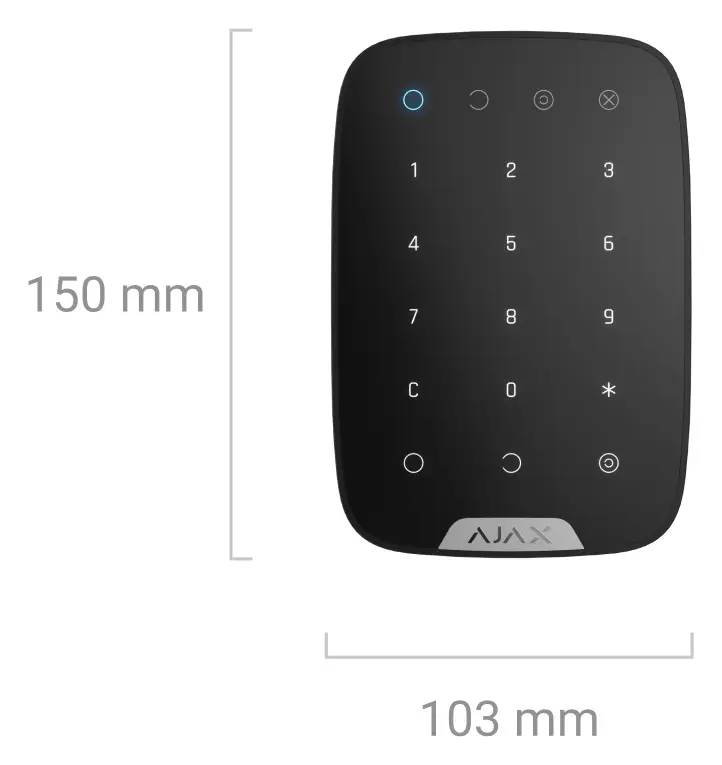 Ajax KeyPad Jeweller Kablosuz Tuş Takımı — görsel 4