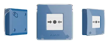 Ajax ManualCallPoint (Blue) Jeweller Kablosuz Programlanabilir Acil Durum Butonu