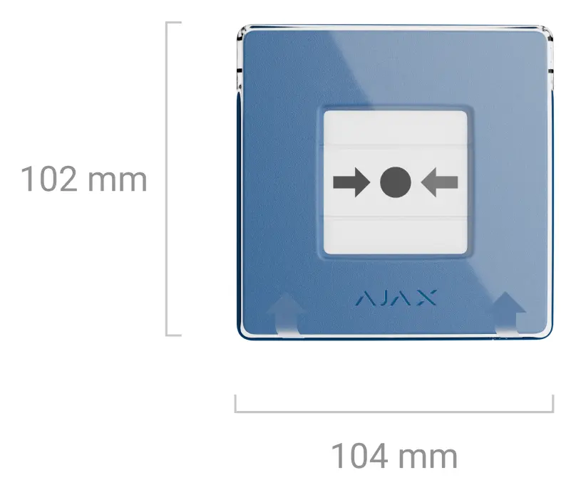 Ajax ManualCallPoint (Blue) Jeweller Kablosuz Programlanabilir Acil Durum Butonu — görsel 3