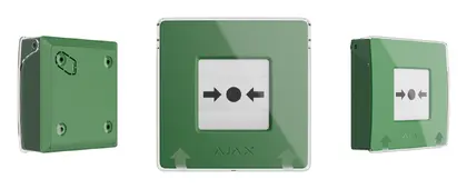 Ajax ManualCallPoint (Green) Jeweller Kablosuz Programlanabilir Acil Durum Butonu