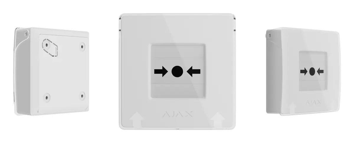Ajax ManualCallPoint (White) Jeweller Kablosuz Programlanabilir Acil Durum Butonu