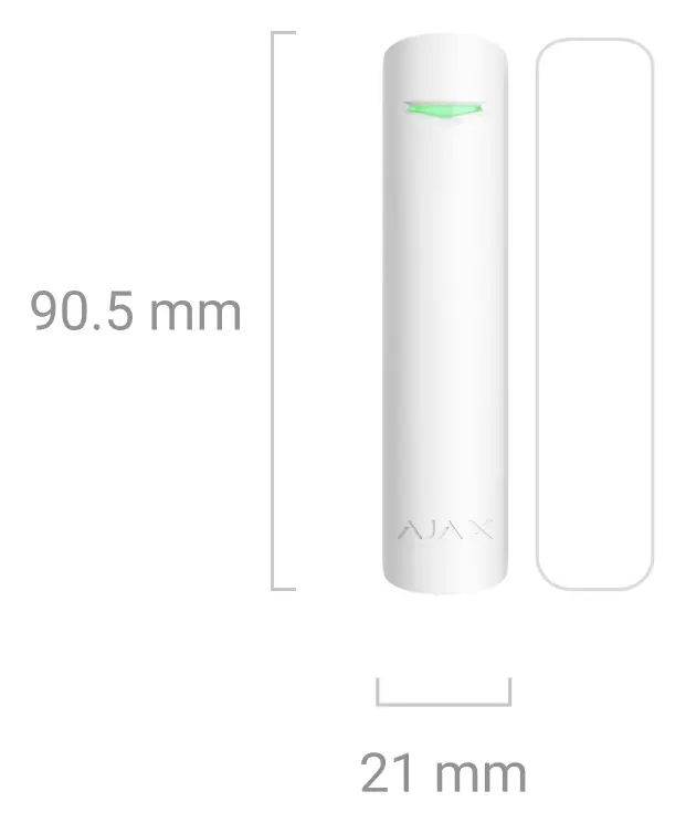 Ajax Superior DoorProtect Plus Fibra Kablolu Manyetik Kontak (Darbe ve Eğim Sensörlü) — görsel 4