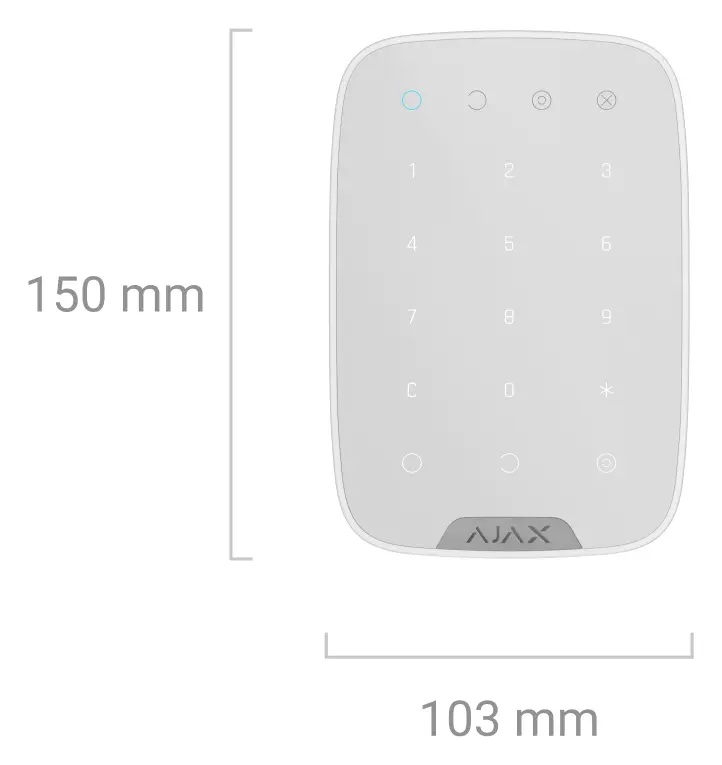 Ajax Superior KeyPad Fibra Kablolu Tuş Takımı — görsel 4