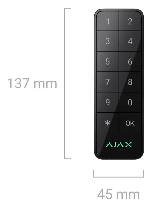 Ajax Superior KeyPad Outdoor Fibra Kablolu Dış Ortam Tuş Takımı — görsel 5