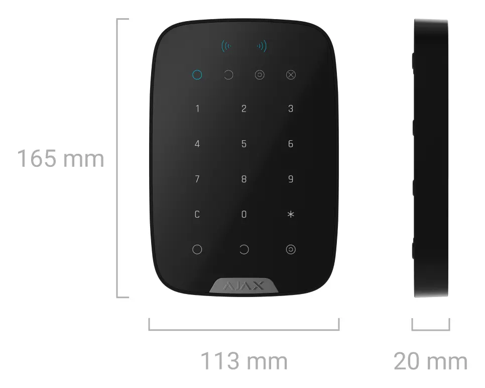 Ajax Superior KeyPad Plus G3 Jeweller Kablosuz Kart Okuyuculu Tuş Takımı — görsel 4
