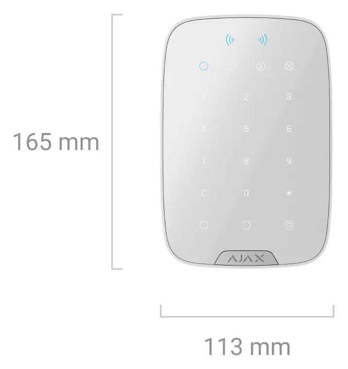 Ajax Superior KeyPad Plus Jeweller Kablosuz Kart Okuyuculu Tuş Takımı — görsel 4