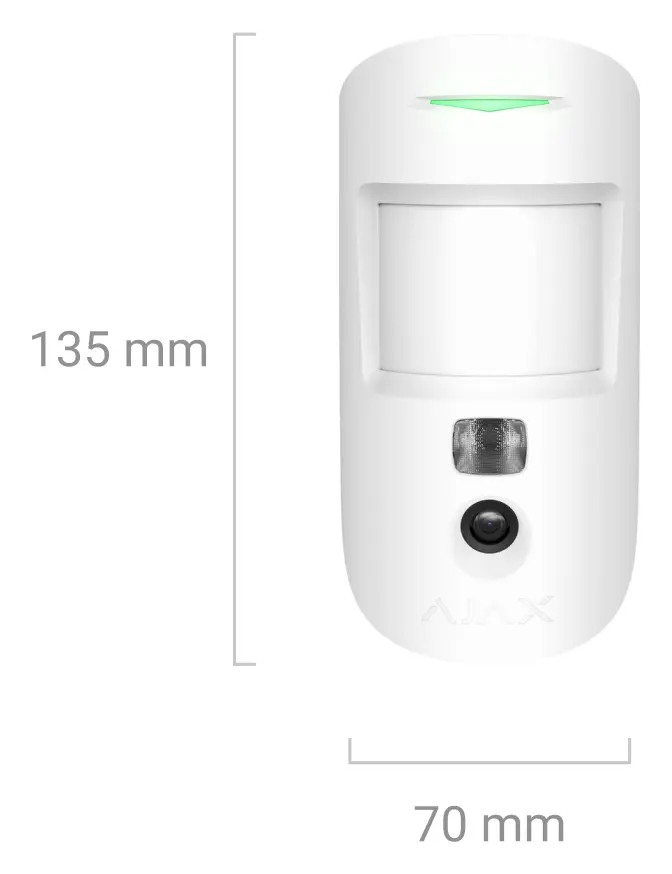 Ajax Superior MotionCam (PhOD) Fibra Kablolu Fotoğraf Doğrulamalı Hareket Dedektörü — görsel 4