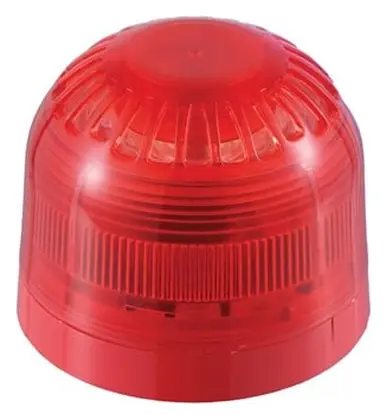 Apollo 29600-323 Series 65 Konvansiyonel Kırmızı Gövde Kırmızı Flaşlı Yangın Sireni / Flaşör