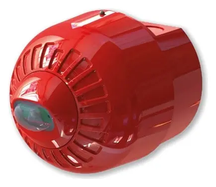 Apollo 29600-800 Series 65 Konvansiyonel Kırmızı Gövde Beyaz Flaşlı EN 54-23 Kat. W Yangın Sireni / Flaşör