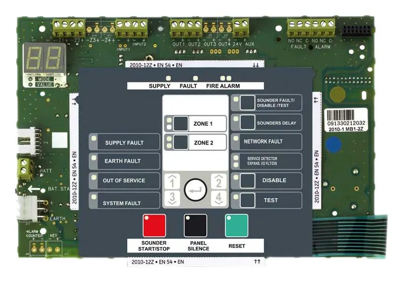 Aritech 1X-F2-MB Konvansiyonel 2 Bölge Panel Genişleme Kartı