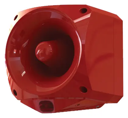 Aritech ASW377 Dış Ortam Kırmızı Yangın Sireni / Flaşör
