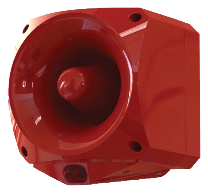 Aritech ASW377 Dış Ortam Kırmızı Yangın Sireni / Flaşör