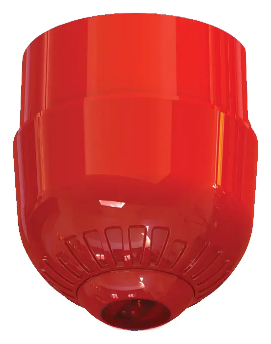 Aritech FAC355 Konvansiyonel Kırmızı Yangın Sireni / Flaşör