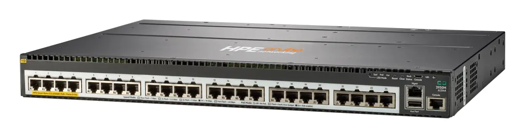 Aruba JL324A 2930M 24 HPE Smart Rate PoE+ 1-slot PoE Switch