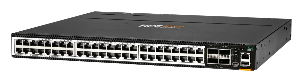 Aruba JL707C CX8360-48XT4C v2 48p 1G/10GBase-T 4p 100G QSFP28 BF 3xFan 2xAC PSU Veri Merkezi Switch