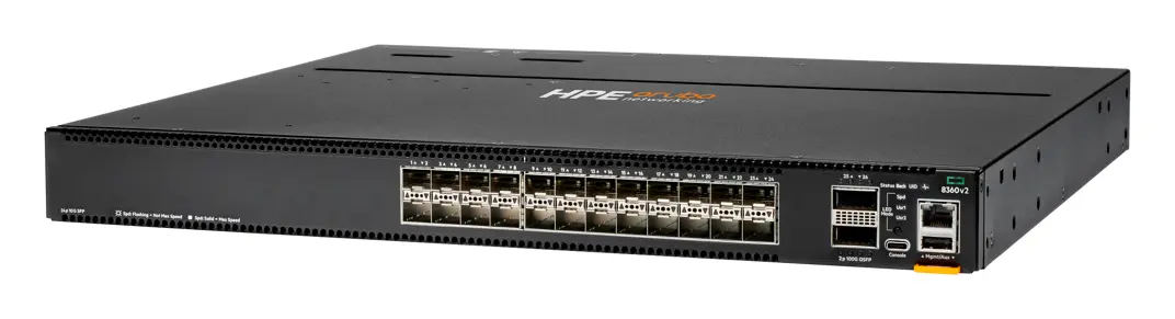 Aruba JL722C CX8360-24XF2C v2 24-port 10G SFP/SFP+ 2-port 100G QSFP+/QSFP28 Veri Merkezi Switch