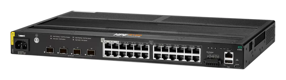 Aruba JL818A CX4100i 24p 1GbE 20p Class4 POE and 4p Class6 PoE 4p SFP+ Endüstriyel Switch