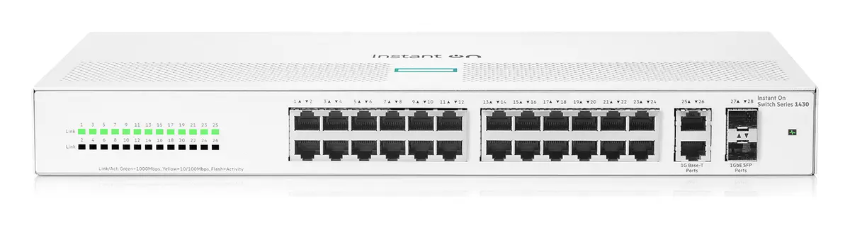 Aruba Instant On R8R50A 1430 26G 2SFP Yönetilemez Switch