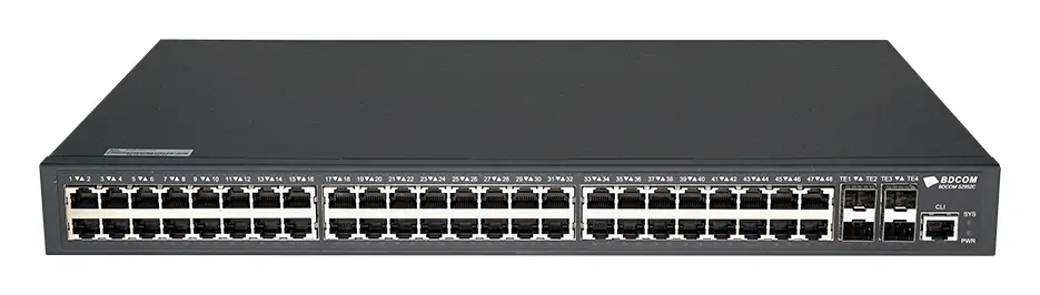 BDCOM IES200-5048G-4X 48 Port Gigabit 4×10G SFP+ L3 Endüstriyel Switch — görsel 4