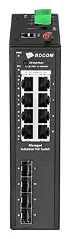 BDCOM IES200-L25-4S8T 8 Port Gigabit 4×SFP L2+ Endüstriyel Switch — görsel 3