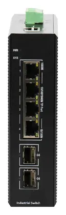 BDCOM IES200-V25-2S4P 4 Port Gigabit 2×SFP Endüstriyel Switch