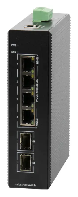 BDCOM IES200-V25-2S4P 4 Port Gigabit 2×SFP Endüstriyel Switch — görsel 3