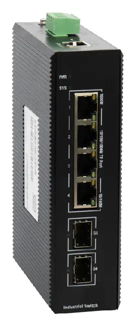 BDCOM IES200-V25-2S4T 4 Port Gigabit 2×SFP Endüstriyel Switch — görsel 5