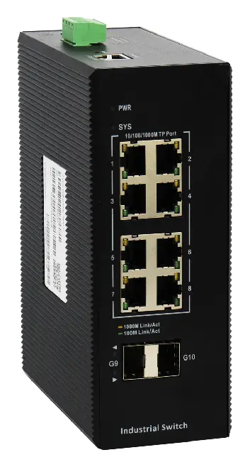 BDCOM IES200-V25-2S8P 8 Port Gigabit 2×SFP Endüstriyel Switch — görsel 3