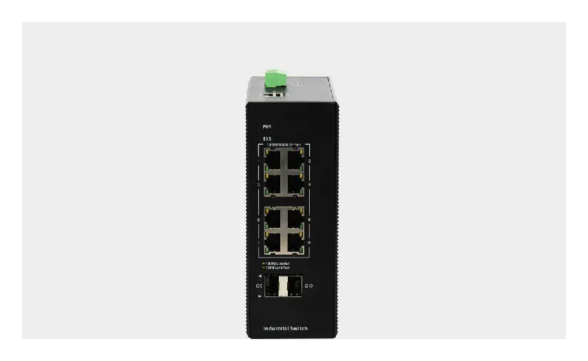 BDCOM IES200-V25-2S8P 8 Port Gigabit 2×SFP Endüstriyel Switch — görsel 6