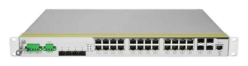 BDCOM IES2000-5520S2T4X-NS 20 Port Gigabit SFP 2×Gigabit 4×10G SFP+ L3 Endüstriyel Switch