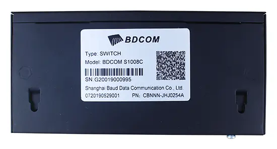 BDCOM S1008C 8 Port Fast Ethernet Yönetilemez Switch — görsel 5