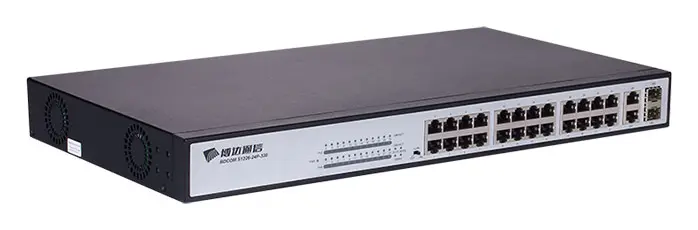 BDCOM S1226-24P 24 Port Fast Ethernet PoE Yönetilemez Switch — görsel 3