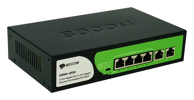 BDCOM S1500-4P2G 8 Port Gigabit PoE Yönetilemez Switch — görsel 3
