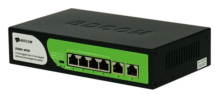 BDCOM S1500-4P2G 8 Port Gigabit PoE Yönetilemez Switch — görsel 4