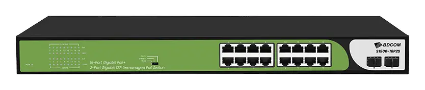 BDCOM S1500-8P2G 10 Port Gigabit PoE Yönetilemez Switch — görsel 3