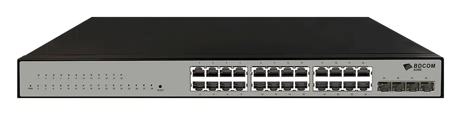BDCOM S2500-24T4S-EI 24 Port Gigabit 4×SFP L2+ Yönetilebilir Switch