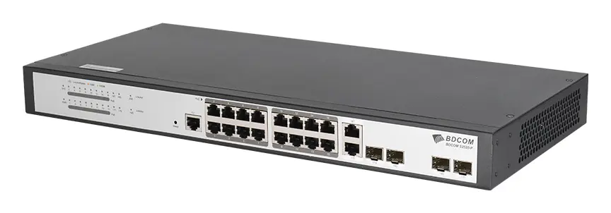 BDCOM S2520-P 16 Port Gigabit PoE 2×SFP L2+ Yönetilebilir Switch — görsel 3