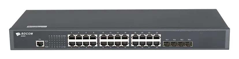 BDCOM S2900-24T4X 24 Port Gigabit 4×10G SFP+ L2+ Yönetilebilir Switch