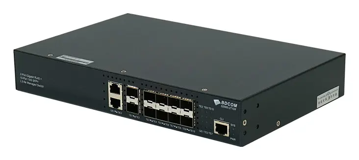 BDCOM S2900-2T10X 2 Port Gigabit 10×10G SFP+ Yönetilebilir Switch — görsel 4