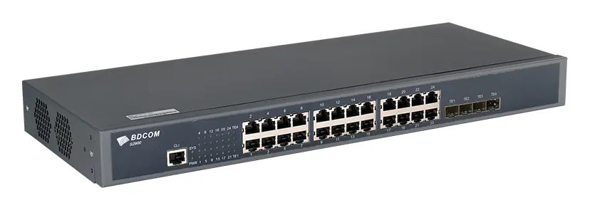 BDCOM S2900 24 Port Gigabit 4×10G SFP+ L2+ Yönetilebilir Switch — görsel 2