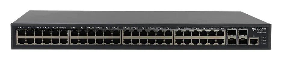 BDCOM S2952 48 Port Gigabit PoE 4×10G SFP+ L2+ Yönetilebilir Switch