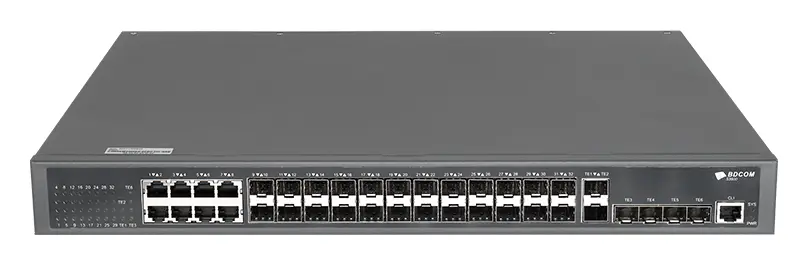 BDCOM S3900-24S8T6X/EI 24 Port Gigabit SFP 8×Gigabit 6×10G SFP+ Yönetilebilir Switch — görsel 4