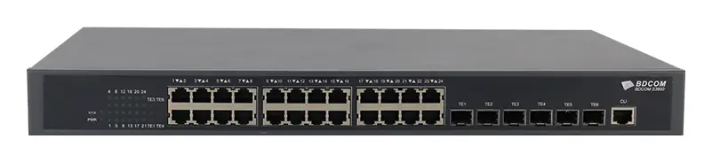 BDCOM S3900-24T6XB/EI 24 Port Gigabit 6×10G SFP+ Yönetilebilir Switch — görsel 3