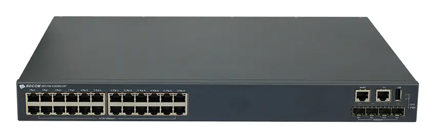 BDCOM S3956N-24T 24 Port Gigabit 8×10G SFP+ Yönetilebilir Switch — görsel 4