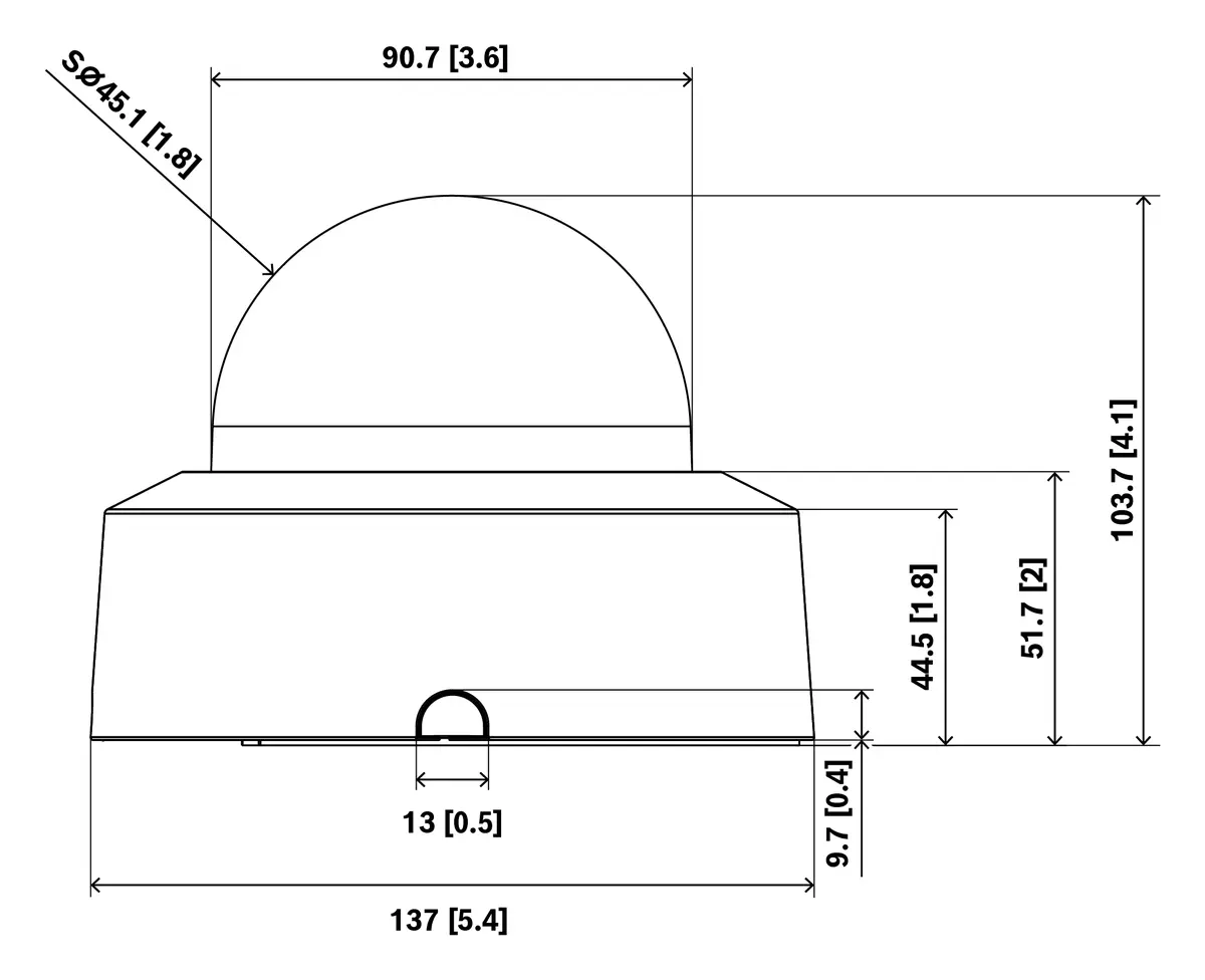Bosch NDI-3702-AL FLEXIDOME indoor 3100i IR Sabit dome 2MP 3,3-10,2mm IR Kamera — görsel 2